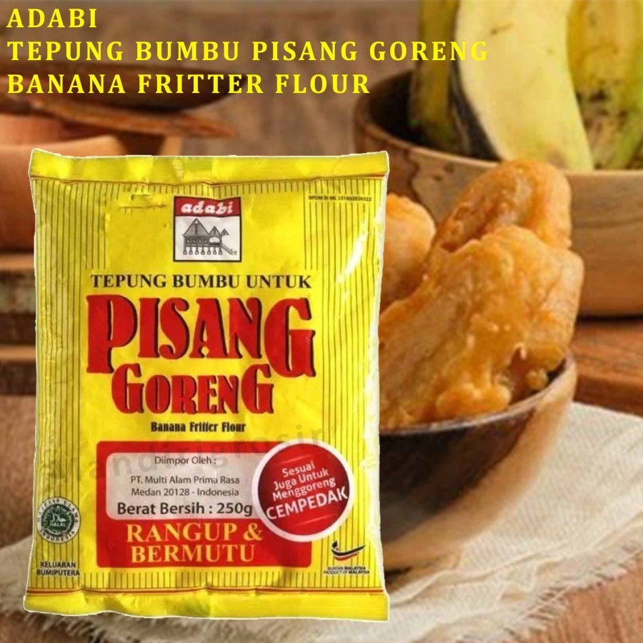 

Tepung Bumbu Pisang Goreng * Adabi * Banana Fritter Flour * 250gr