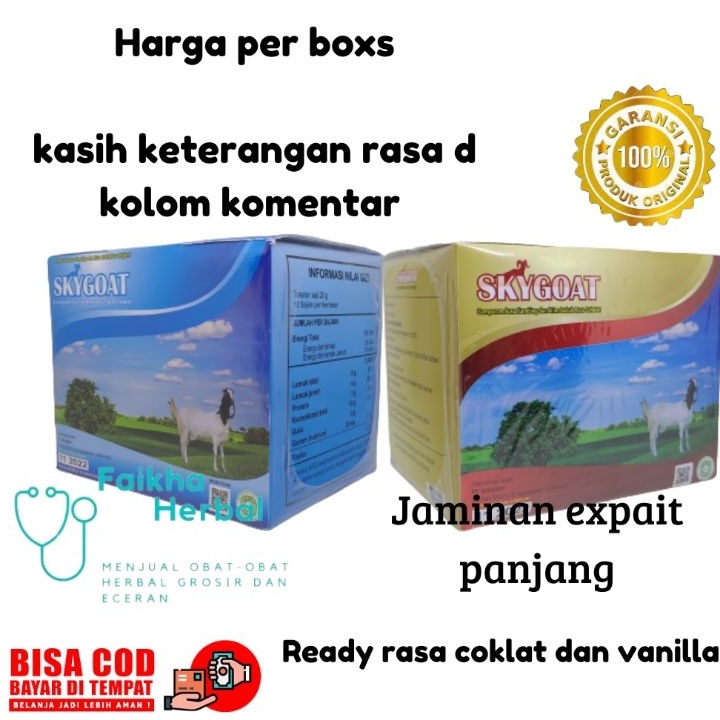 

Buruan Beli Sky Goat Susu Kambing Etawa Bubuk Full Cream | SkyGoat Original dan coklat full cream Terkini