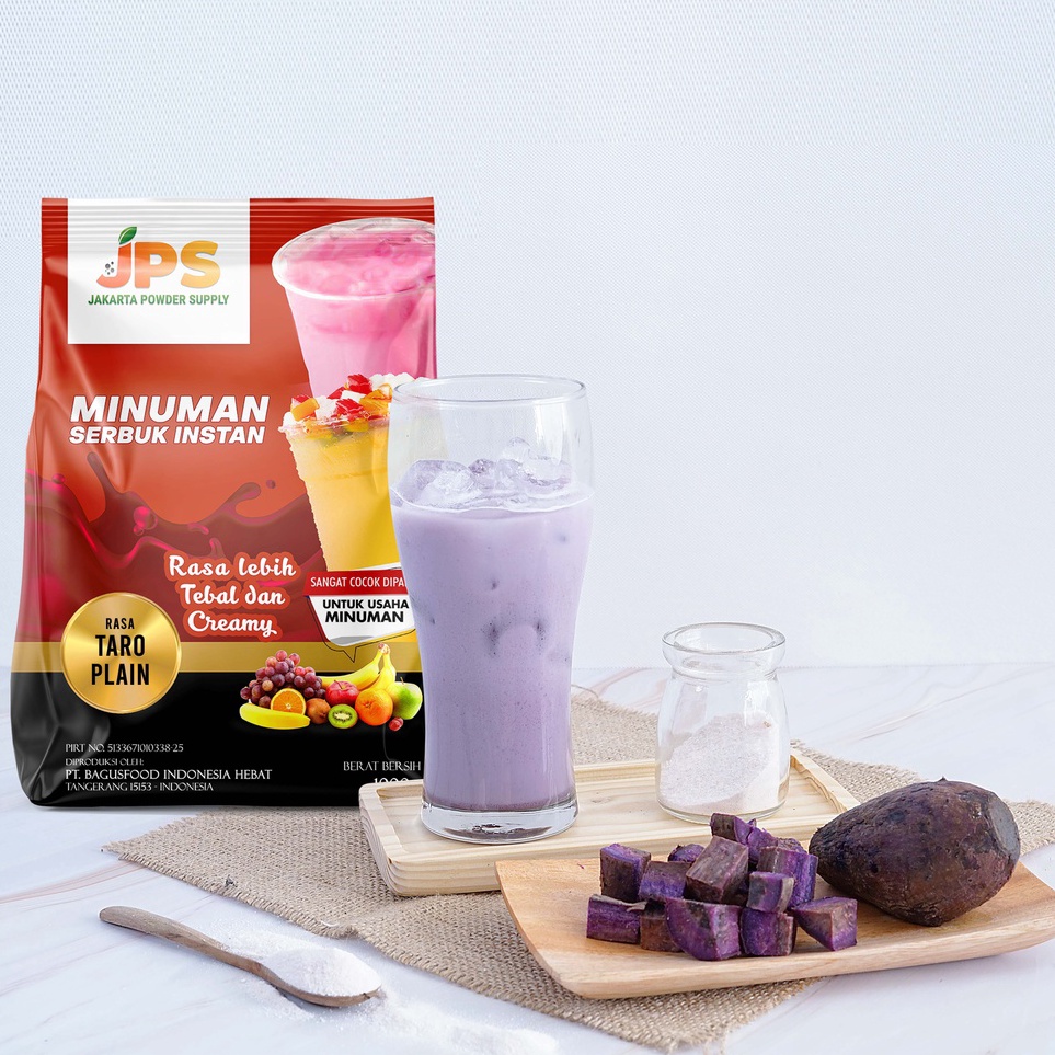 

Ready Stock Powder Drink JPS Bubuk Minuman Rasa TARO PLAIN 1Kg Ready