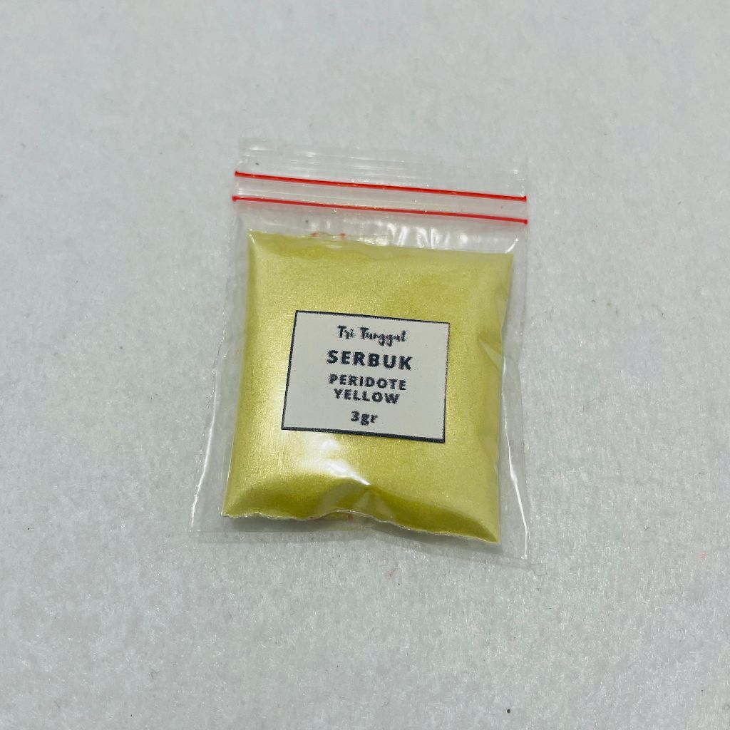 

Serbuk Metallic Premium Peridote Yellow 3gr Cosmetic Grade Bubuk Halus Pewarna Resin Art Premium Quality Prakarya Tinta Clear Nail Art DIY Seni Kerajinan Kesenian Mica Powder Warna Kuning Paint Colour Color Cat Chrome