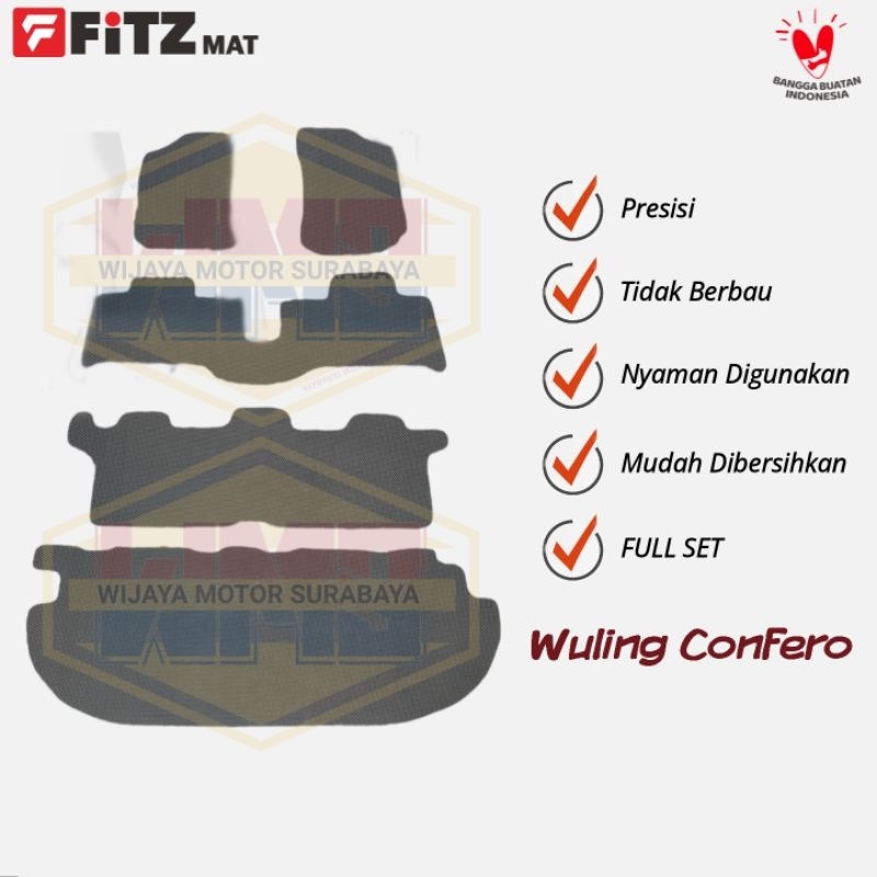 Karpet Lantai Mobil Wuling Confero 1set by FITZMAT
