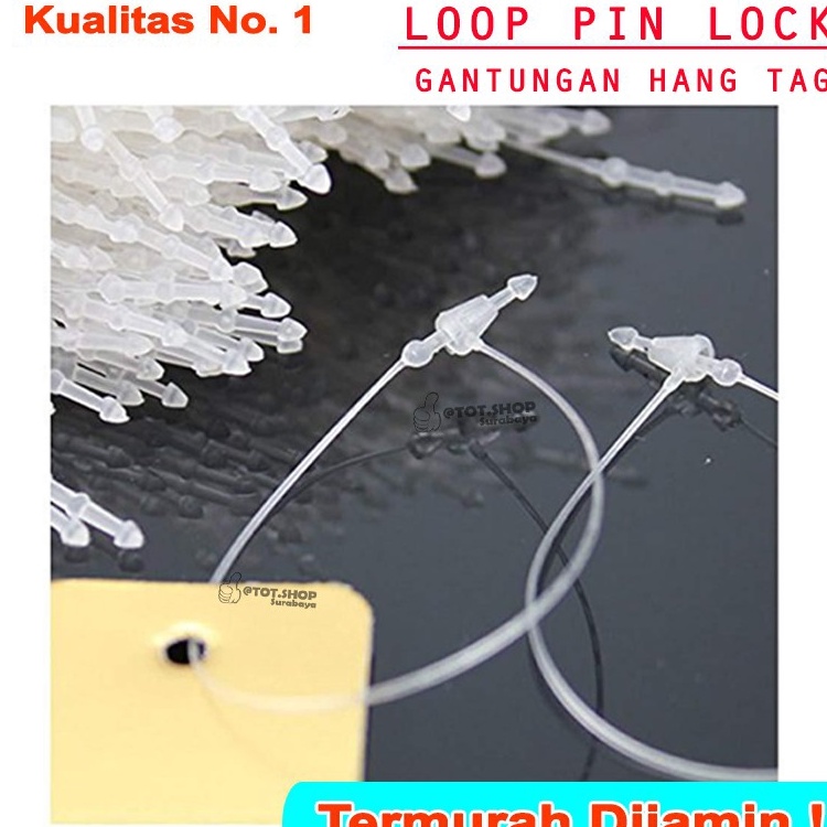 

[KODE ZZZUP] 1 Dos isi 5000pcs LOOP PIN / HANG TAG PLASTIK LOCK STRING PIN (uk 3, 4, 5 Inch) Tali Hangtag Baj