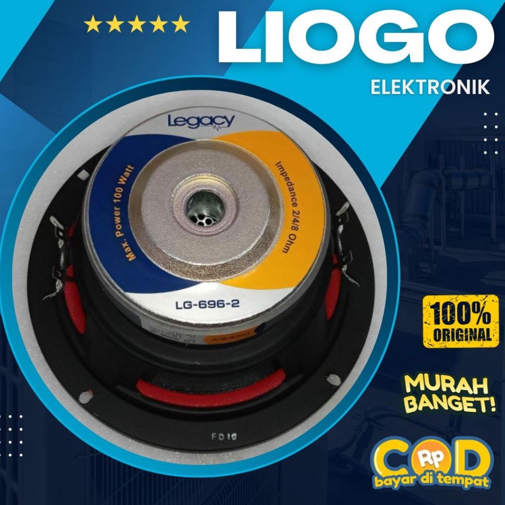 T3rbaru Speaker Legacy 6 Inch Legacy LG 696 2 Subwoofer 6 Inch Legacy 696 Double Coil Audio Subwoofer Mobil Cuci_Gudang
