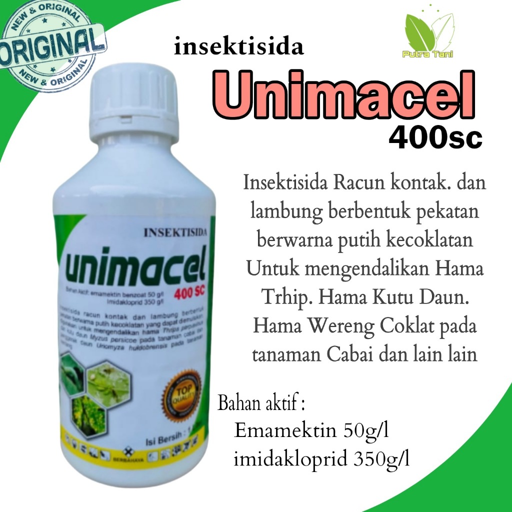 UNIMACEL 400SC 1LITER PEMBASMI HAMA INSEKTISIDA AMPUH KONTAK SISTEMIK INSEKTISIDA UNIMACEL PESTISIDA