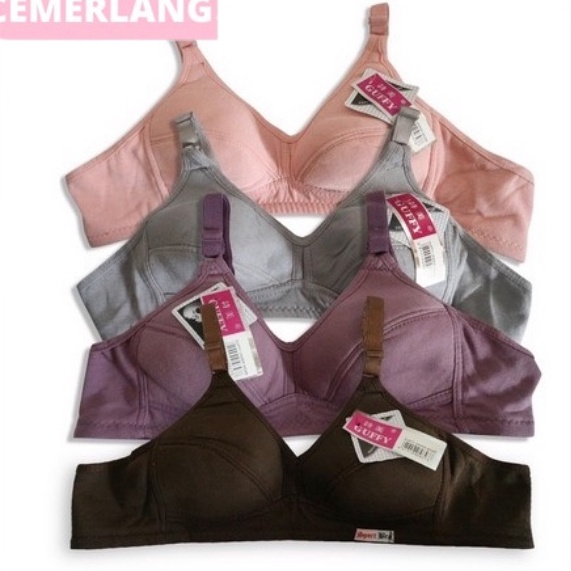 Grosir Sport Bra BH Tanpa Busa | Sport Bra Tanpa Kawat Kait 2 | Size 40-42 | Original Product Q44 ➻