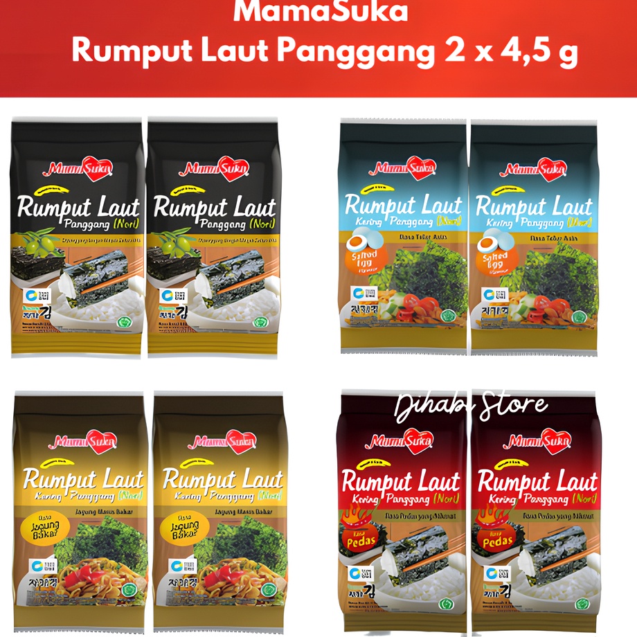 

[KODE 7AT8C] MamaSuka Rumput Laut Panggang 2 x 4,5 g