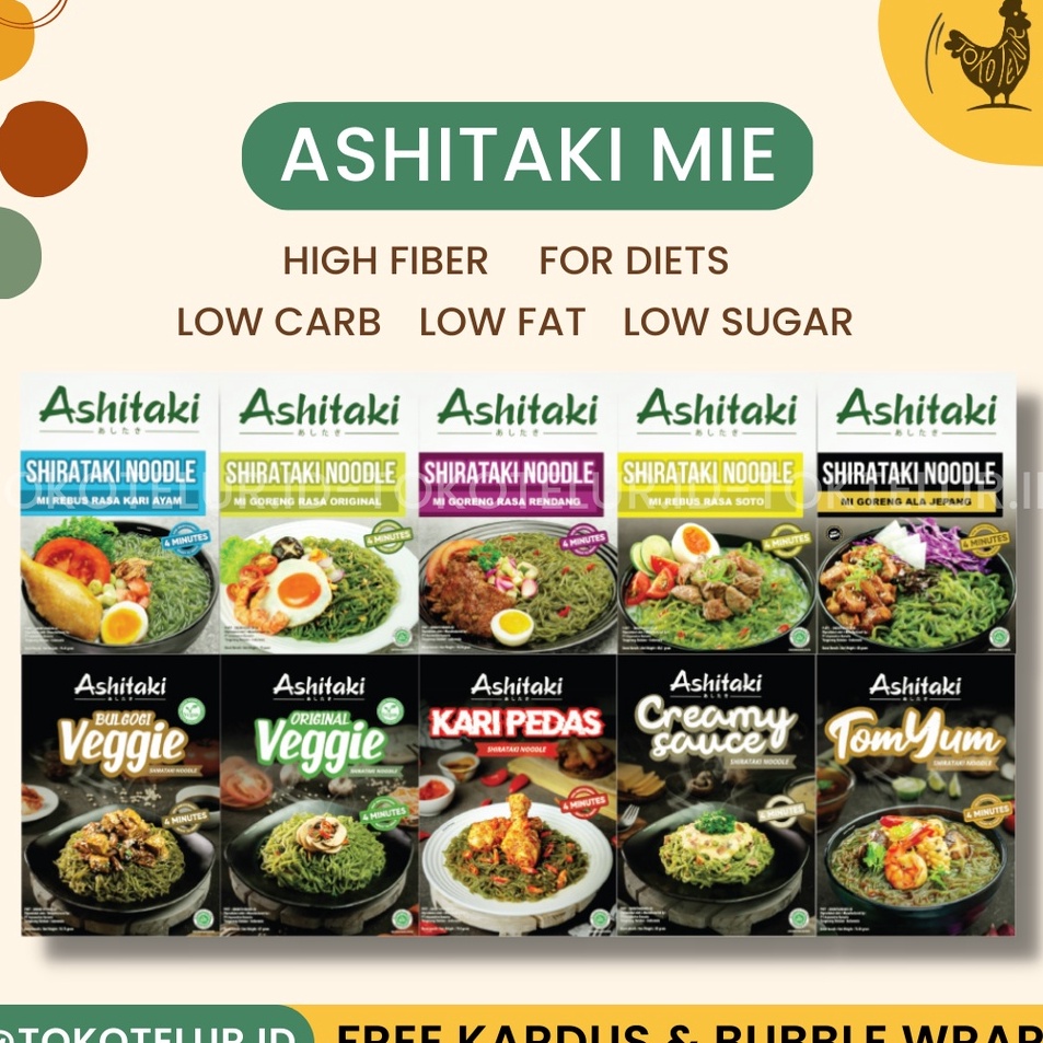 

★★★★★ Ashitaki - Mie Shirataki Diet Sehat | Shirataki Noodle Mie Instant Ready