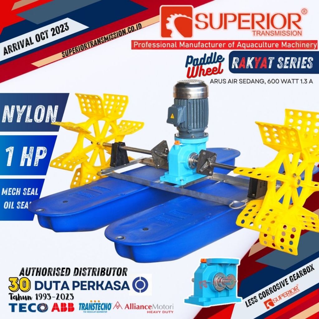 Kincir Air Tambak 1 HP 1 phase 3 phase Nylon RKT Superior
