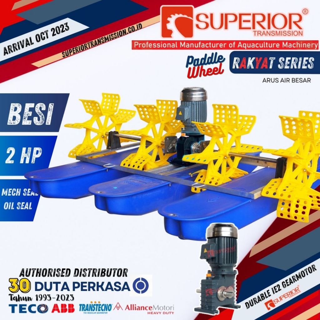 Kincir Air Tambak 2 HP 3 phase Besi RKT Superior