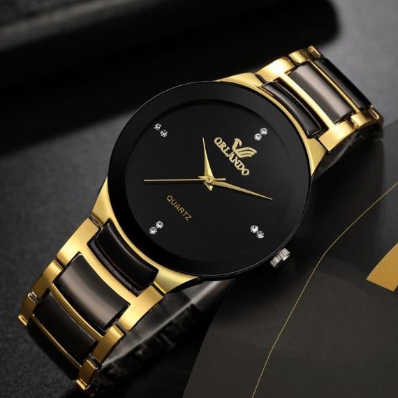 Grosir Jam Tangan Orlando Pria Elegan Original Anti air Strap Rantai Orii Korea Fashion Mens Analog 