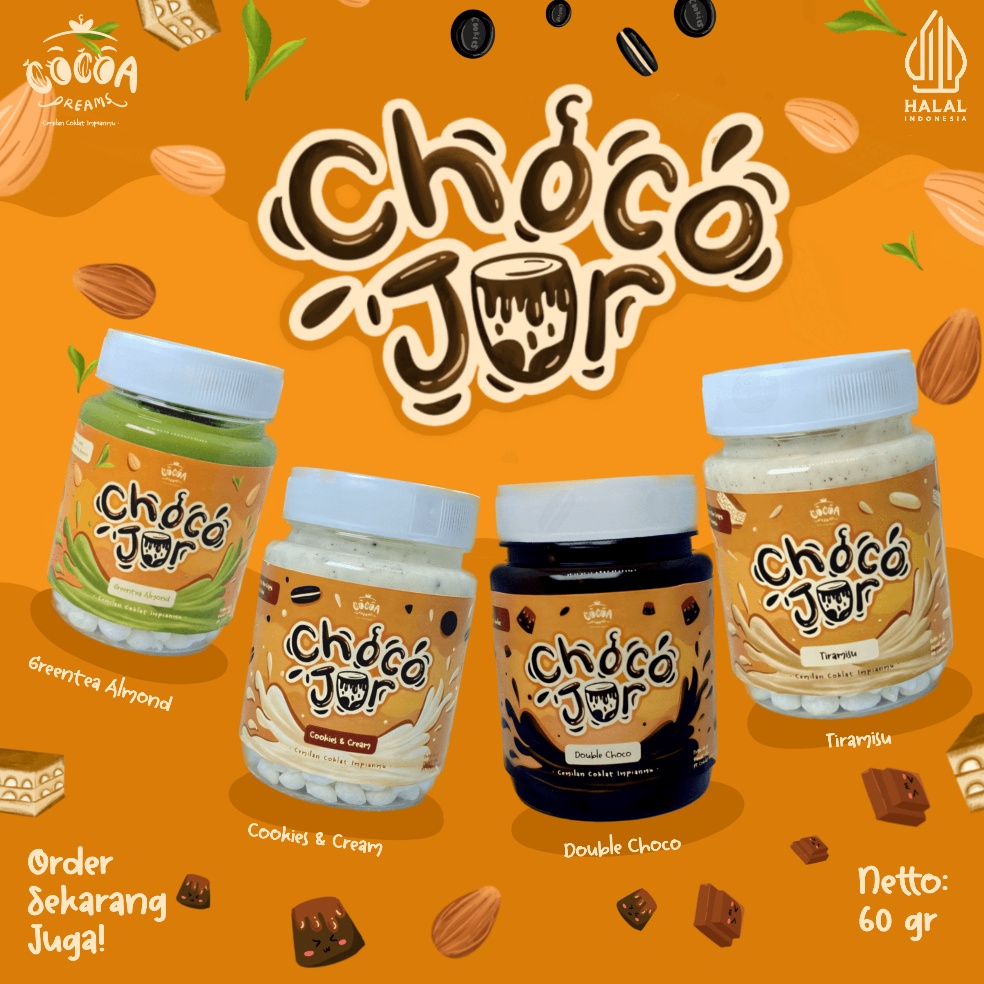 

[‰P40@] BISA COD !! Choco Jar Lumer Enak by Cocoa Dreams - Cemilan Coklat Jar Murah - Choco Jar Termurah - Choco Jar Viral - Choco Jar Renyah - Makanan Manis Bikin Semangat - Buat Naikin Mood - NyamNyam - Choco Dream - Coklat Enak Renyah Lumer [72]