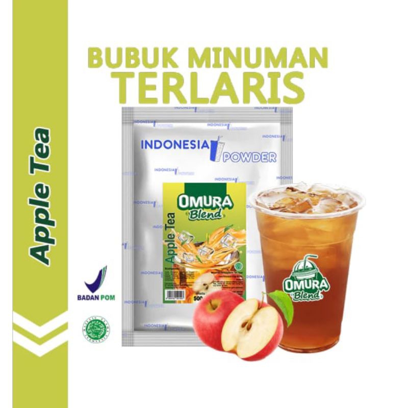 

Apple Tea 500gr Powder Berkualitas Merk Omura Blend