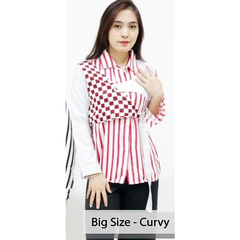 Kemeja Motif Combed Premium Import