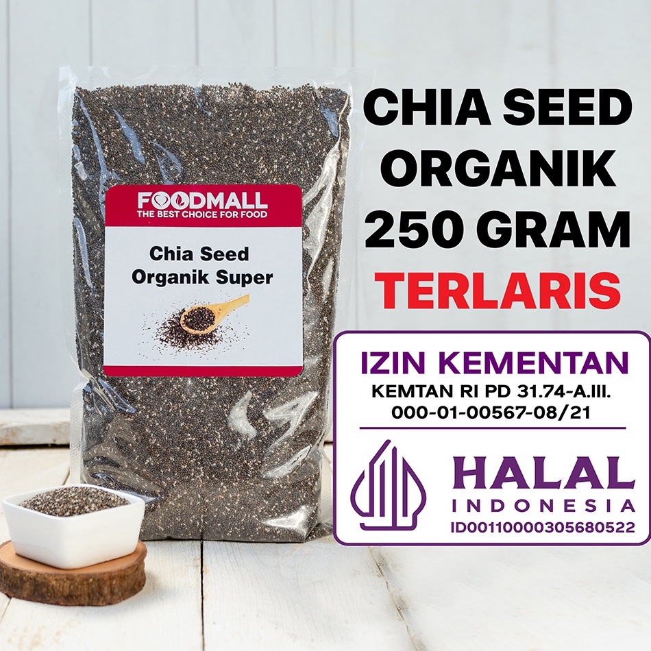 

Sal3 Organic Chia Seed 250 GRAM / Organik HALAL Terjamin Bagus