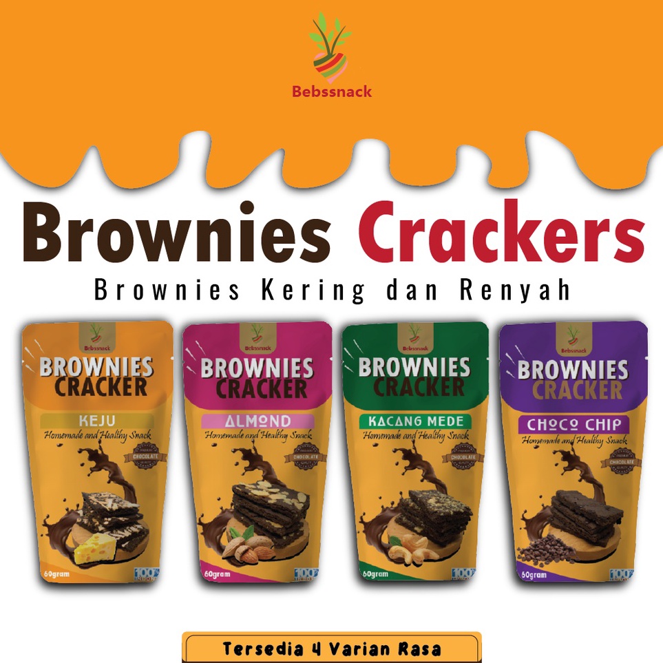 

Ready Stok Brownies Cracker Pouch | Keripik Brownies Premium | Snack Crispy dan Crunchy | BEST QUALITY Stock Banyak
