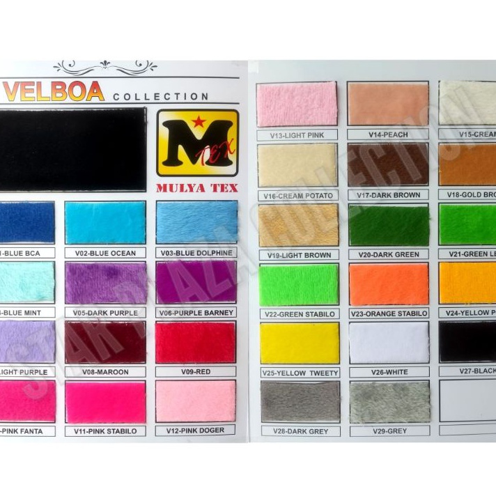➴❄❈ Kain Velboa Meteran Murah / Bahan Boneka Halus Lembut Grade A (Sofa, Sarung Bantal, Tas, Boneka,