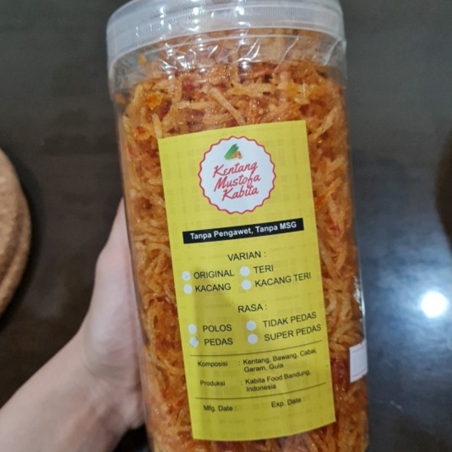 

Terkini Kentang Mustofa Kabita Original (Toples Tinggi) - Bencok Krispi Tanpa MSG Kualitas Premium Terlaris Balado Kriuk Kering Renyah Teri Medan Kacang Mustopa Bandung Produk