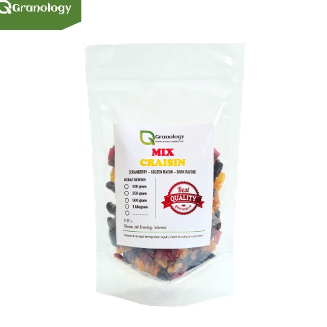 

★★★★★ Mix Craisin 250 gram (Cranberry, Dark Raisin & Golden Raisin) by Granology Diskon Promo