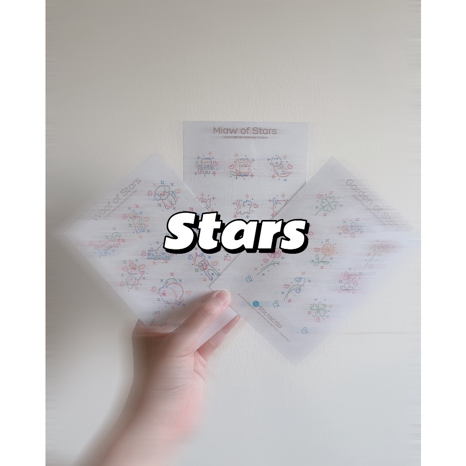 ➡✷ Stic.tac.tto Sticker Tattoo Sticker Temporer Lucu Bunga Kucing Anjing