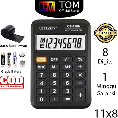 

StOck B4nyak Kalkulator CT-100N 8 Digit - Calculator Saku Kecil Mini [56]