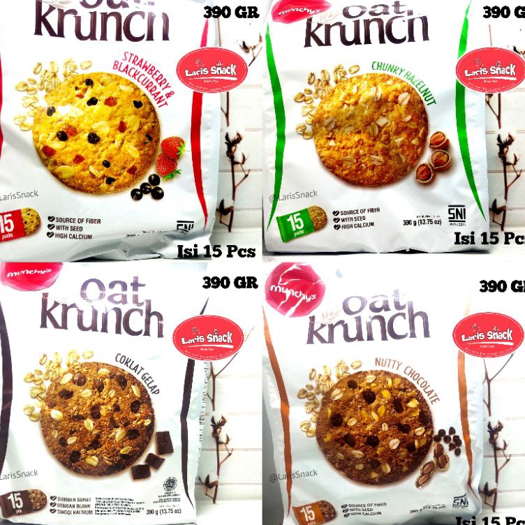 

Ready Oat Krunch Strawberry/Hazelnut/Nutty Coklat/Dark Chocolate 390gr (Isi 15 pcs) ☇✯✱