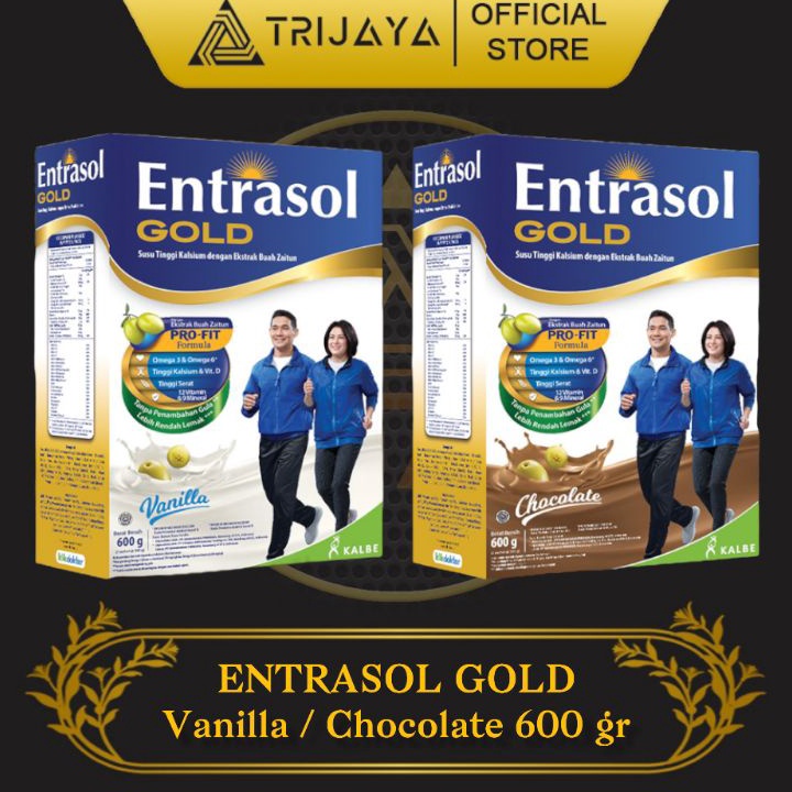 

[KODE WIVS9] Entrasol Gold 600 gr / 580 gr Vanilla Vanila & Chocolate Coklat / Susu Kalsium Kesehatan Tulang Calcium Kalbe 580gr