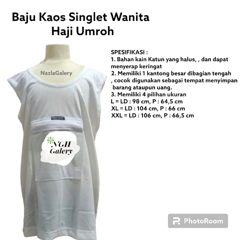 Baju Kaos Singlet Wanita haji umroh / Kaos wanita / haji umroh