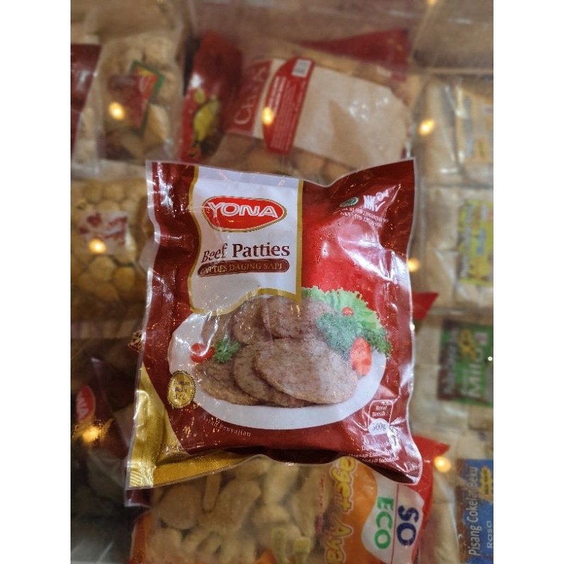 

YONA Beef Patties 500g Patties Daging Sapi isi 10