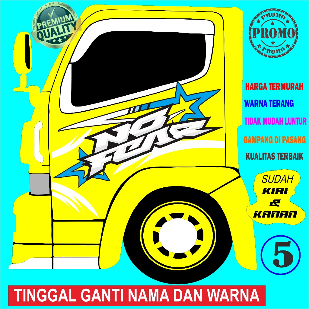 Stiker samping variasi mobil canter