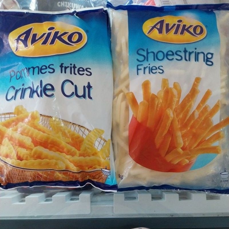 

Kentang Aviko | Crinkle 1 Kg | shoestring 1kg |