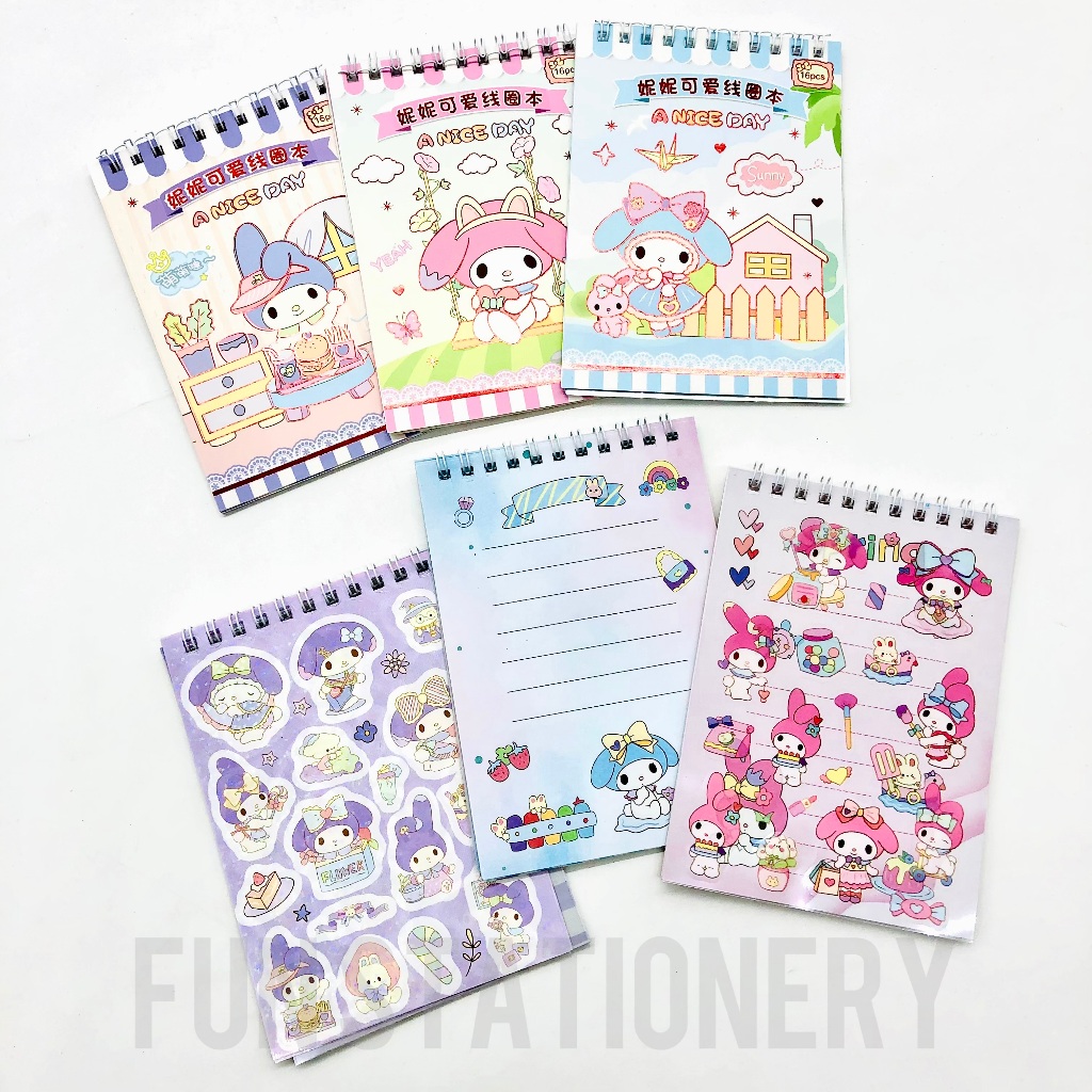 

BUKU STICKER SZ-209 SANRIO / NOTEBOOK STICKER KUROMI MELODY LUCU