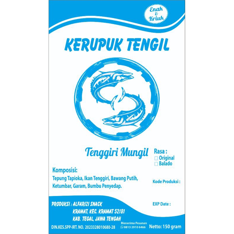 

Kerupuk Tengil Original 150 gram