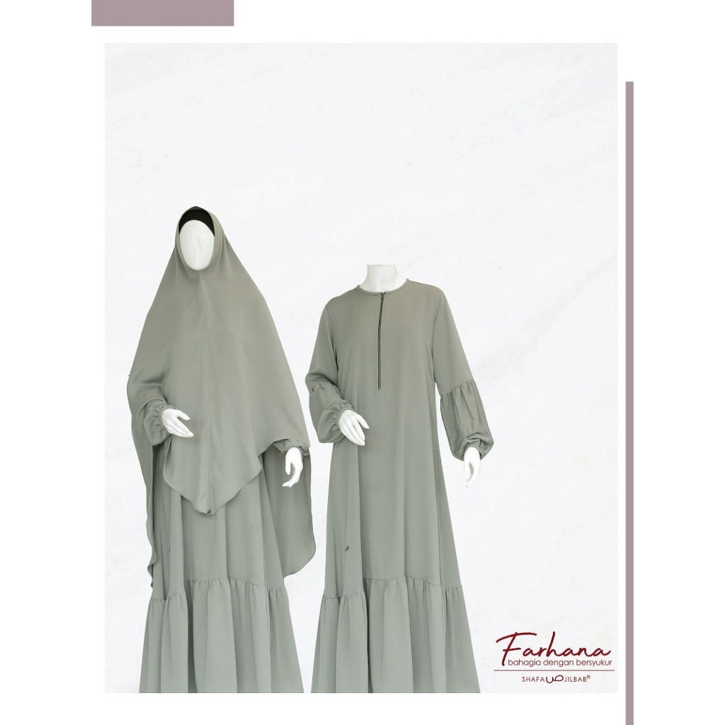 Khimar Farhana Sister Pistachio (Gamis Dijual Terpisah) - Shafa Jilbab