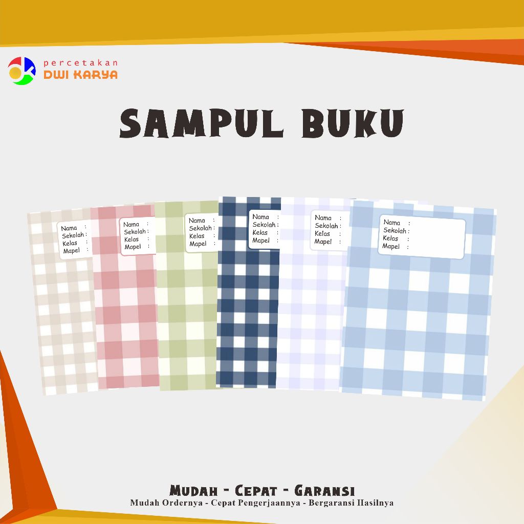 

Sampul Buku Motif Kotak Aesthetic Uk 21x16 Cm Bisa Request Ukuran