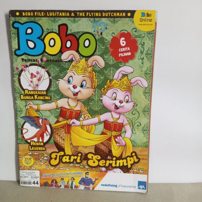 Majalah Bobo no 44 edisi 6 Februari 2014