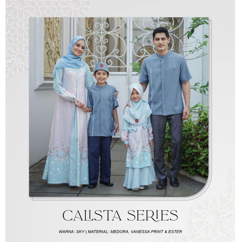 Sarimbit Keke Calista Series - Sky / Sarimbit Keluarga Terbaru 2024 / Baju Sarimbit Keluarga / Baju 