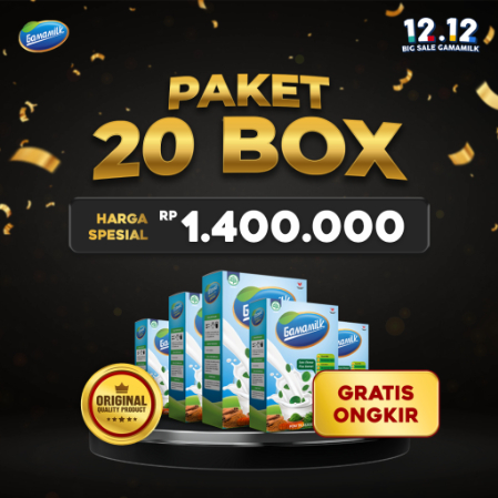 

(20 BOX) GAMAMILK - Rekomendasi Ilmiah Atasi Masalah Sendi dan Tulang, Asam Urat dan Rematik