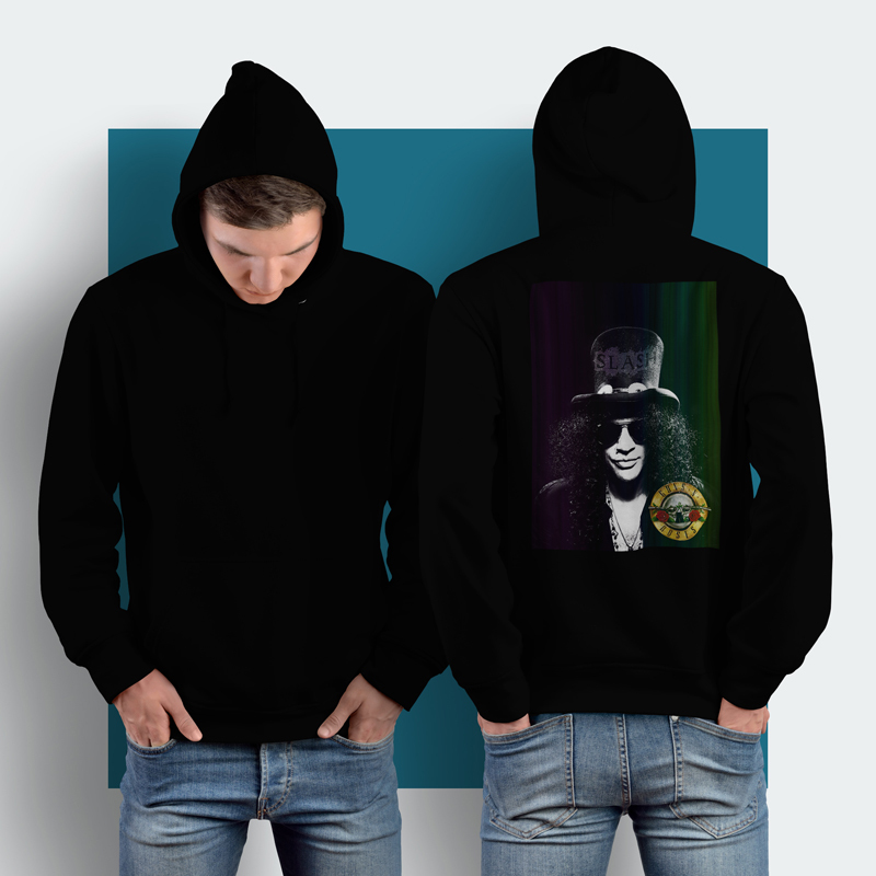 Jaket Hoodie Guns N Roses Hoodie Jumper Pullover & Zipper (Ritsleting) Bahan Cotton Fleece | GNR BAN