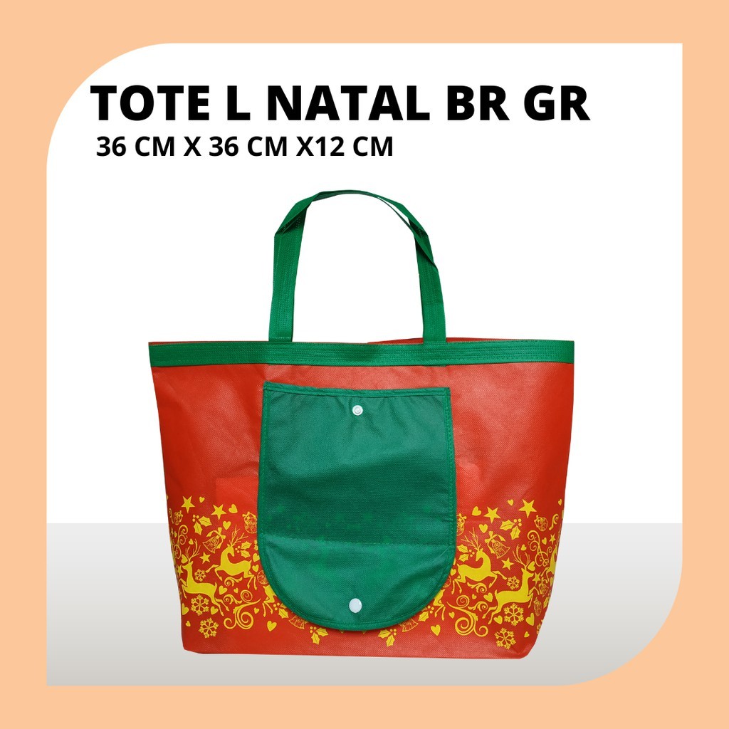 

Tas Tote Bag Natal Tas Lipat Kecil Natal Goodie Bag Natal 36X36X12