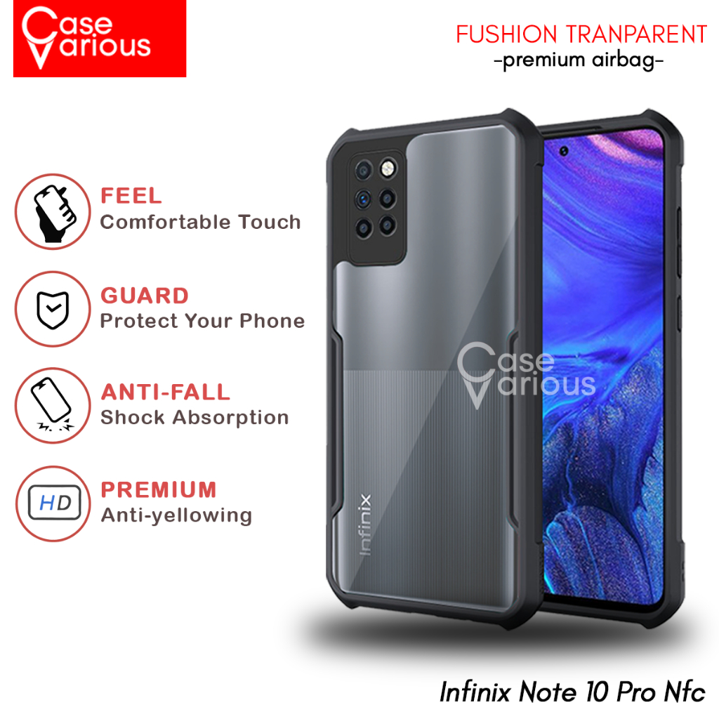 Case Infinix Note 10 Pro NFC Hard Case Fushion Casing Transparent
