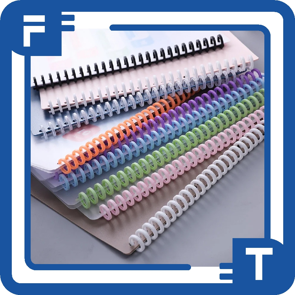 

FT DIY Ring Binding Binder Loose Leaf 30 lubang Spiral Bahan Plastik Ukuran A4 dan B5 Polos S113