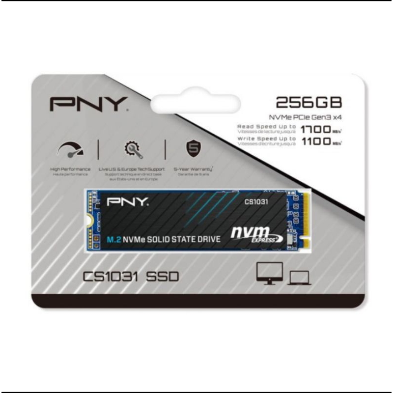 SSD PNY CS1031 M.2 NVME PCIe Gen 3 x 4 256GB