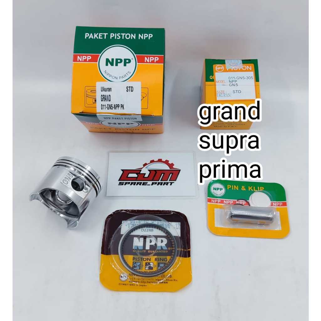 Piston kit seher paket GN5 supra x lama grand prima original npp os std 50 100 150 200