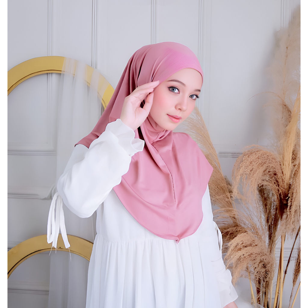 Hijab Bergo Hamidah Non Pet Jersey / Bergo Instan Malay Non Pad Daily Jersey Premium/Kerudung Jumbo Bergo Malay Ukuran L Nonpet Hamidah COD