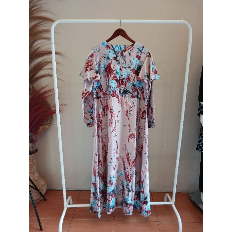 GAMIS BAHAN SILKY MOTIF BUNGA