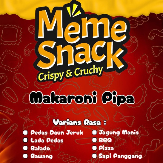 

Makaroni pipa bantat krispi kriuk pedas manis