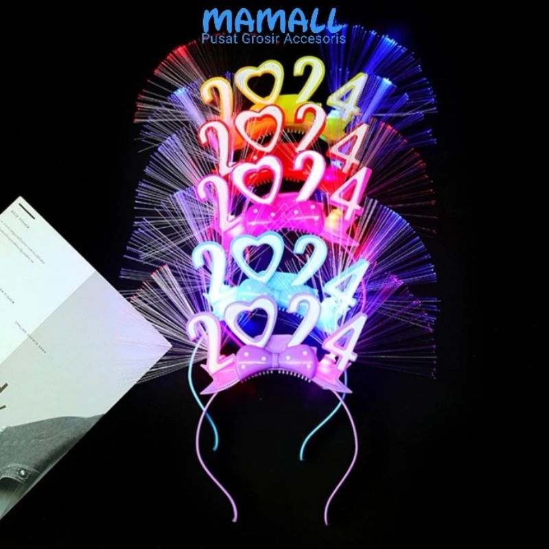 Bando 2023 Led Bando HAPPY NEW YEAR 2024 Bando Tahun Baru Lampu Nyala Bando Korea Bando Karakter