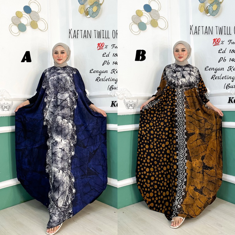 GAMIS KAFTAN TWILL Baju Gamis Twill Ori Pekalongan Motif Terbaru Premium Wanita Terbaru