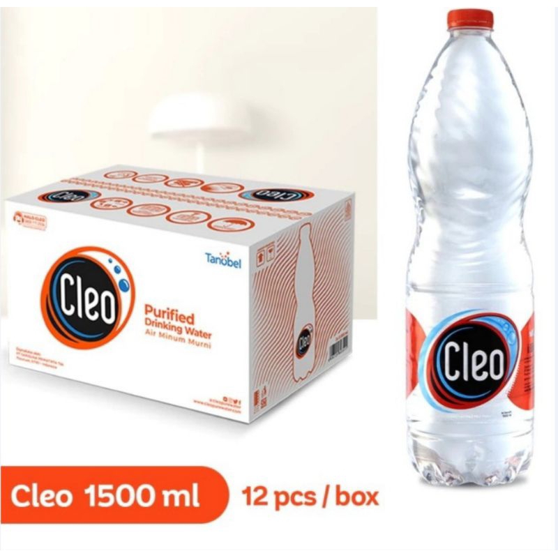 

cleo botol 1.5 lt 1 dos isi 12