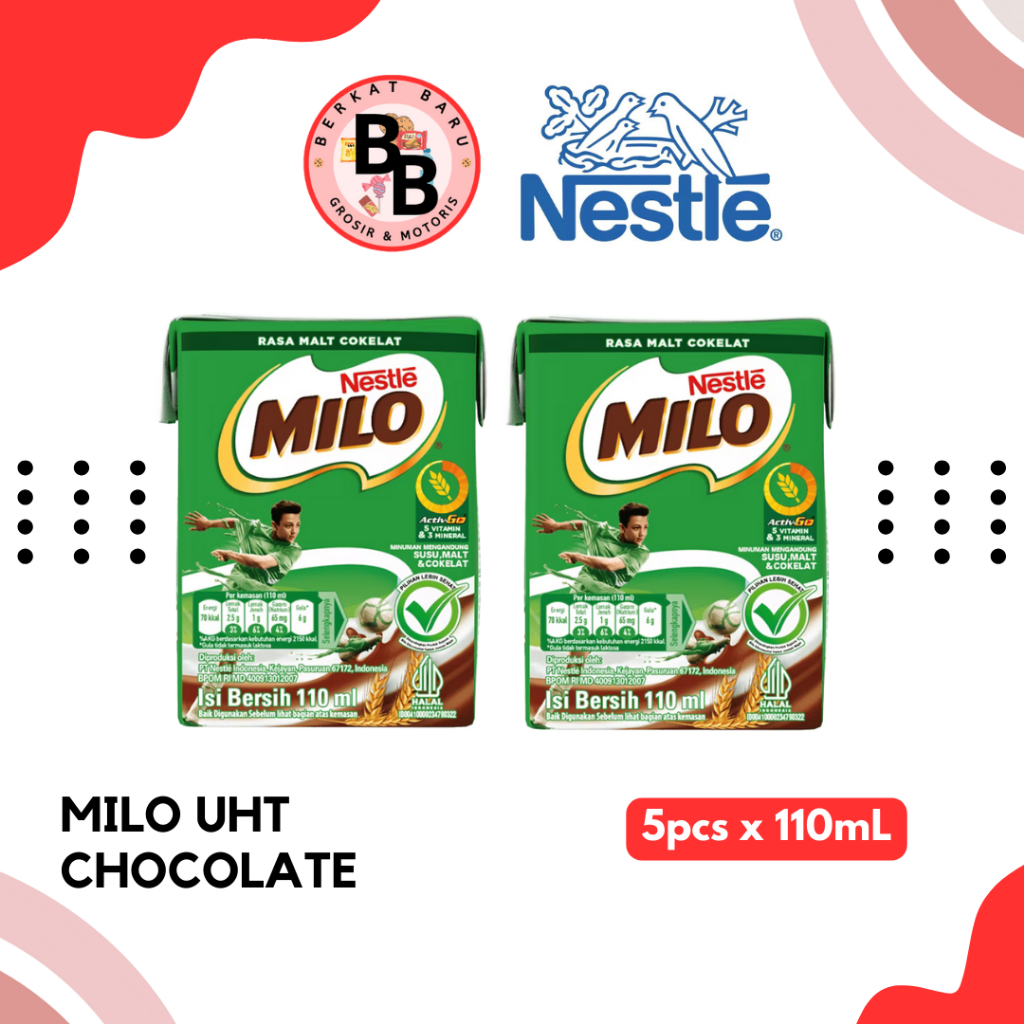 

[BB SNACK] MILO UHT COKELAT 110mL HARGA BANDED ISI 5